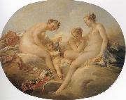 Francois Boucher Cupid and the Graces oil on canvas